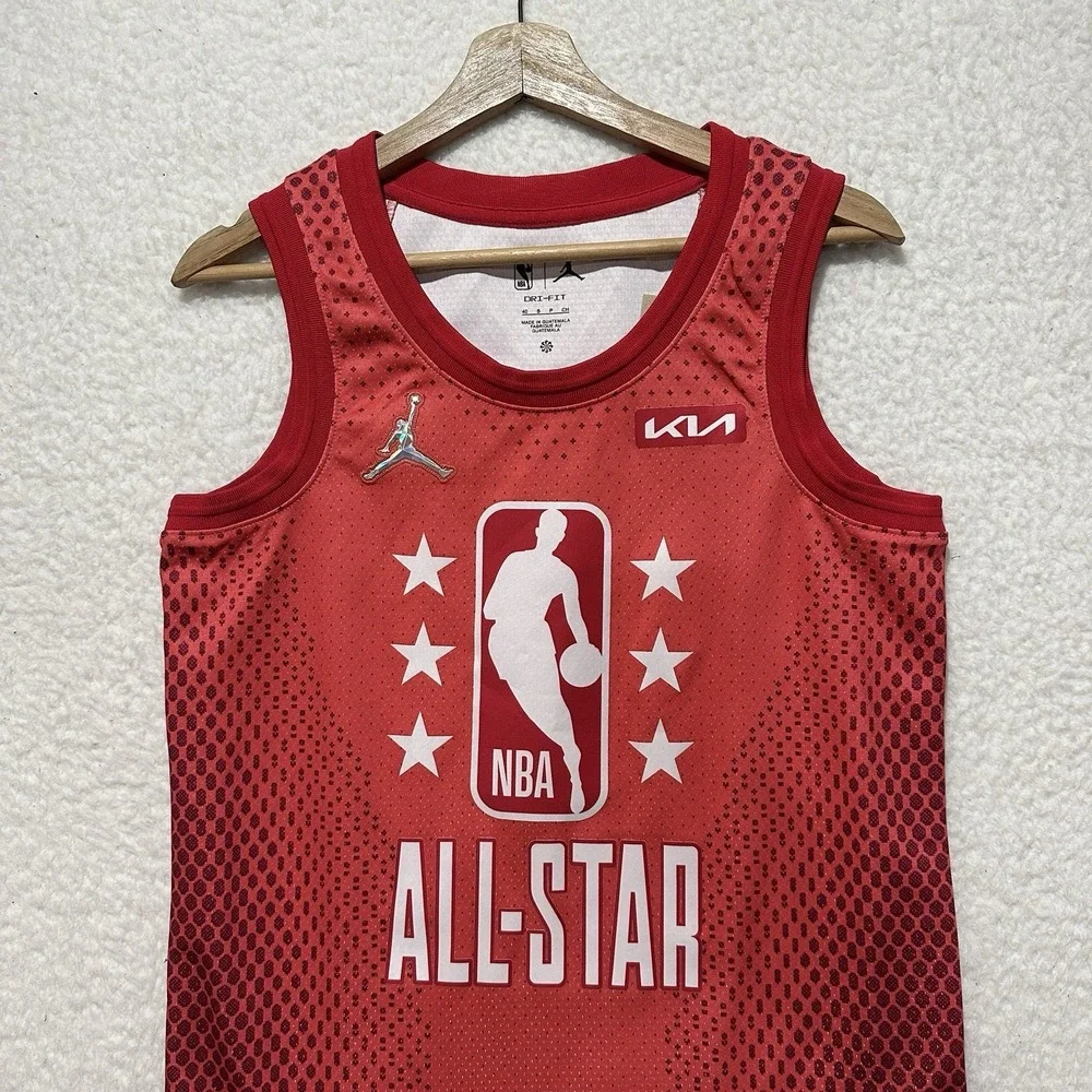 Jordan LeBron James #6 2022 NBA‎ All Star Game Swingman Red Jersey Mens Sz Small